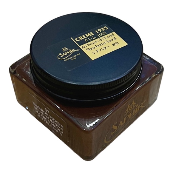 **SOLD** SAPHIR CREME 1925 SHOE POLISH IN 37 MEDIUM BROWN 75ML - BRAND NEW - Picture 3 of 3